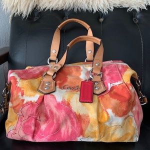 Canvas floral Coach bag